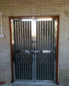 Double Wood Panel Door