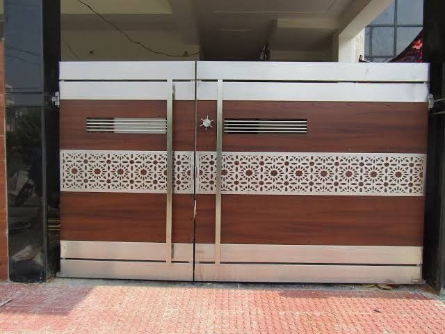 Wood Floral Laser Cut Gate