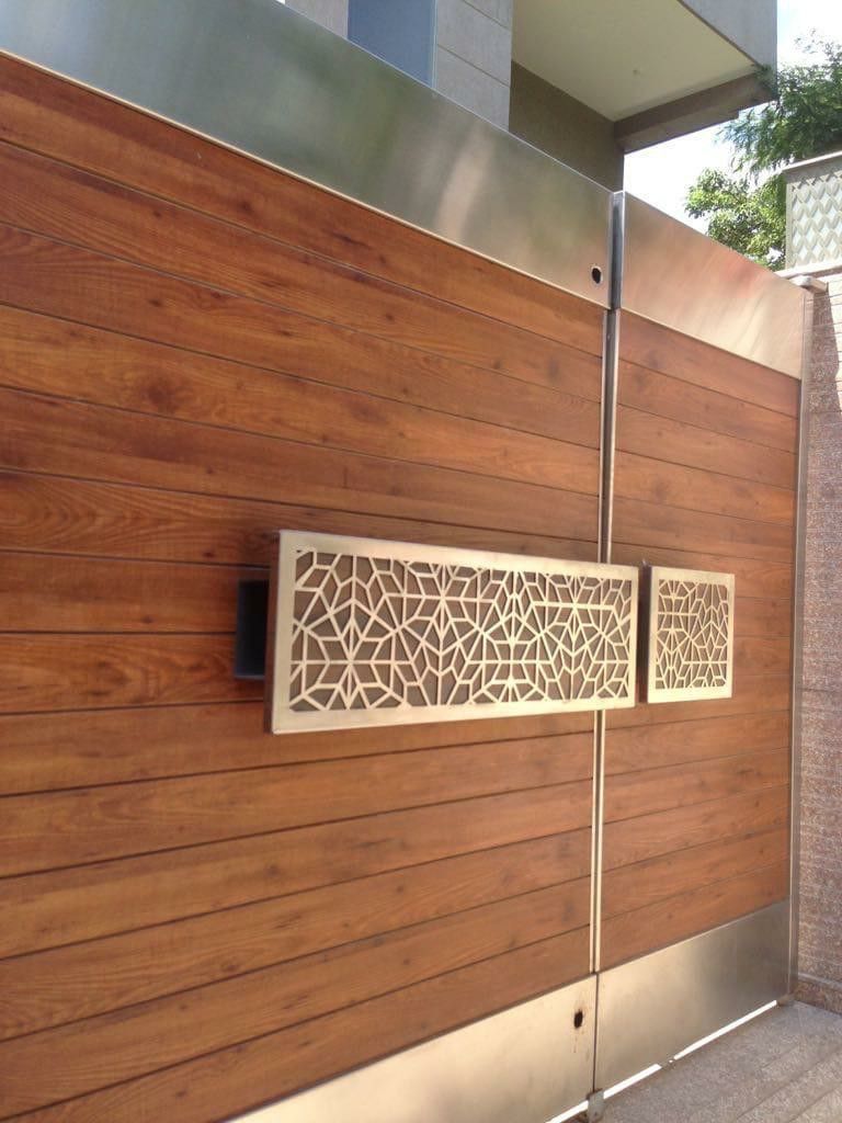 Geometric Laser Cut Gate